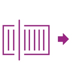 Scan-Symbol violett