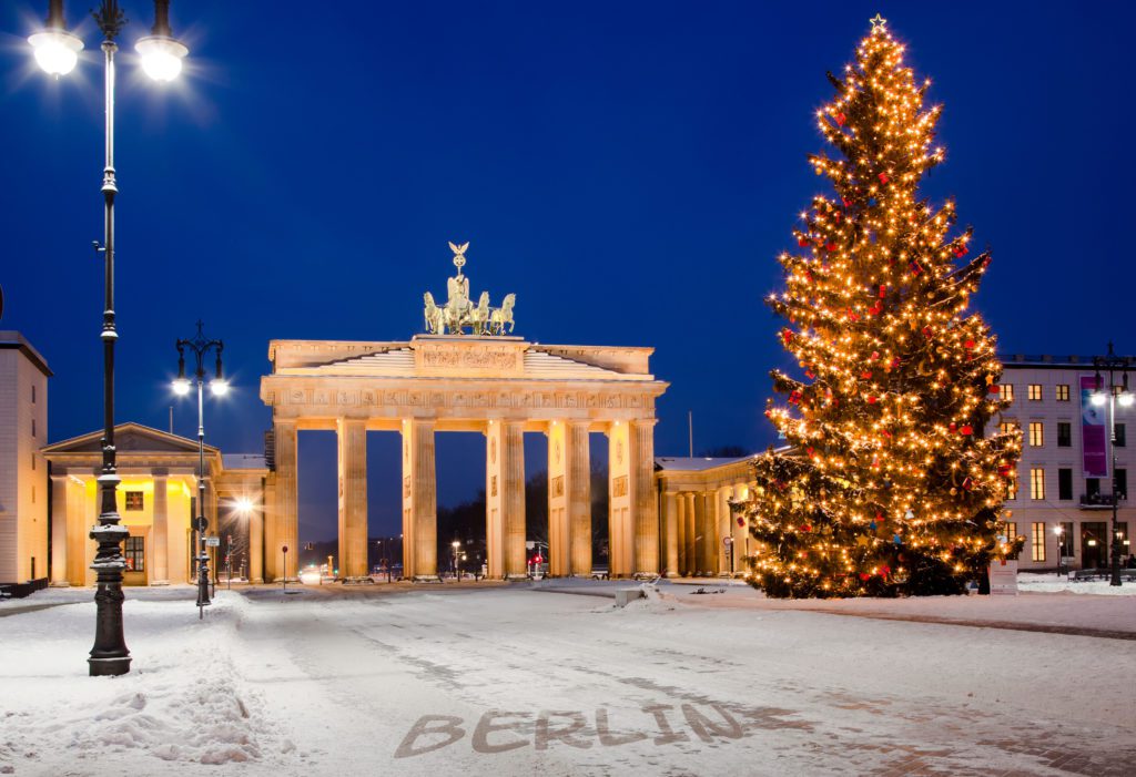Weihnachten Brandenburger Tor Berlin